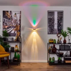 hofstein Applique murale Sapri Vieux laiton, Noir, 1 lumière