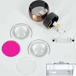 hofstein Applique murale Sapri Vieux laiton, Noir, 1 lumière