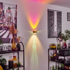 hofstein Applique murale Sapri Vieux laiton, Noir, 1 lumière