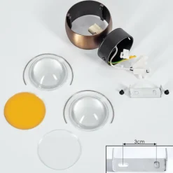 hofstein Applique murale Sapri Vieux laiton, Noir, 1 lumière