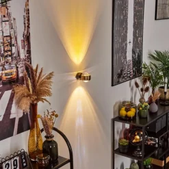 hofstein Applique murale Sapri Vieux laiton, Noir, 1 lumière