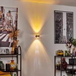 hofstein Applique murale Sapri Vieux laiton, Noir, 1 lumière