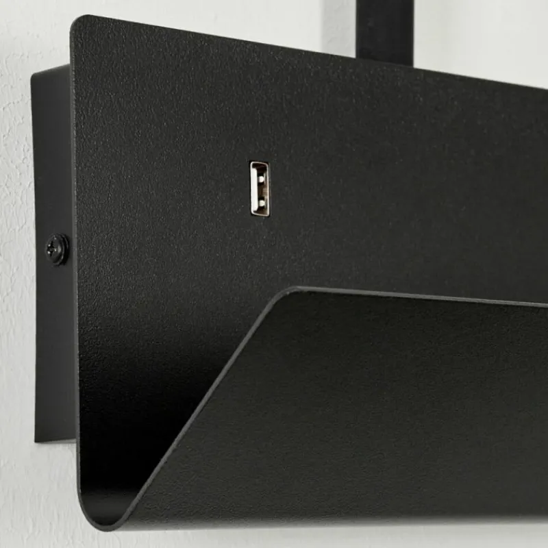 hofstein Applique murale Sarnen Noir, 1 lumière