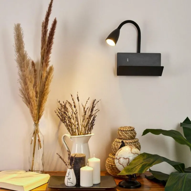 hofstein Applique murale Sarnen Noir, 1 lumière