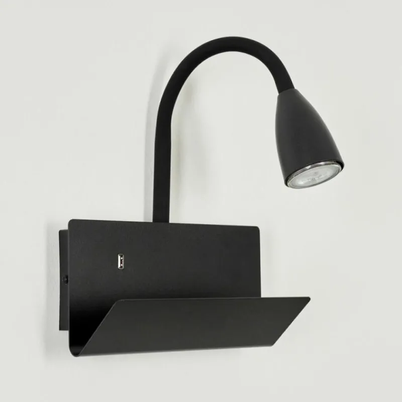 hofstein Applique murale Sarnen Noir, 1 lumière