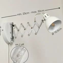 hofstein Applique murale Saxon Blanc, 1 lumière* Appliques