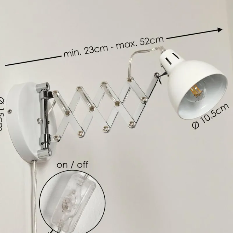 hofstein Applique murale Saxon Blanc, 1 lumière* Appliques