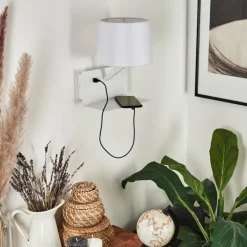 Lampes En Tissu-hofstein Applique murale Schonenwerd Blanc, 1 lumière