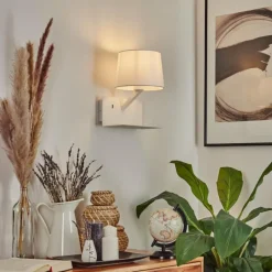 Lampes En Tissu-hofstein Applique murale Schonenwerd Blanc, 1 lumière