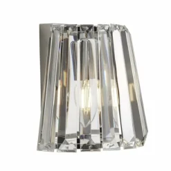 Luminaires Searchlight Applique murale Searchlight TIARA Chrome, Transparent, 1 lumière