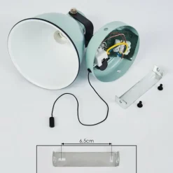 Lampes Vintages & Rétros-hofstein Applique murale Selki Bleu, Noir, 1 lumière