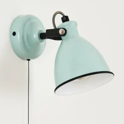 Lampes Vintages & Rétros-hofstein Applique murale Selki Bleu, Noir, 1 lumière