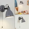 Lampes Vintages & Rétros-hofstein Applique murale Selki Gris, Noir, 1 lumière