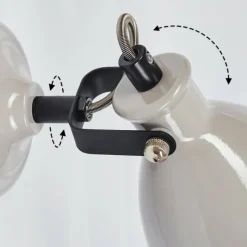 Lampes Vintages & Rétros-hofstein Applique murale Selki Gris, Noir, 1 lumière