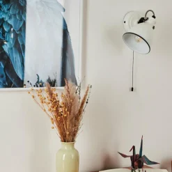 Lampes Vintages & Rétros-hofstein Applique murale Selki Noir, Blanc, 1 lumière