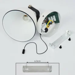 Lampes Vintages & Rétros-hofstein Applique murale Selki Noir, Blanc, 1 lumière