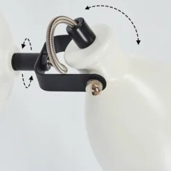 Lampes Vintages & Rétros-hofstein Applique murale Selki Noir, Blanc, 1 lumière