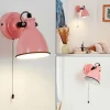 Lampes Vintages & Rétros-hofstein Applique murale Selki Rose, Noir, 1 lumière