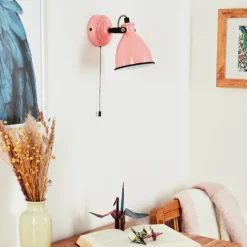 Lampes Vintages & Rétros-hofstein Applique murale Selki Rose, Noir, 1 lumière