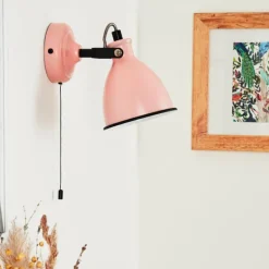 Lampes Vintages & Rétros-hofstein Applique murale Selki Rose, Noir, 1 lumière