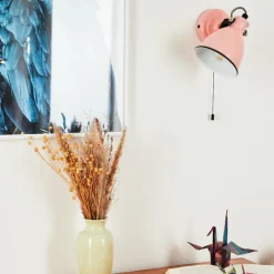 Lampes Vintages & Rétros-hofstein Applique murale Selki Rose, Noir, 1 lumière