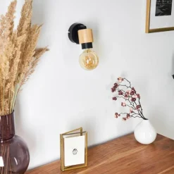 Lampes Vintages & Rétros-hofstein Applique murale Sezze Noir, 1 lumière