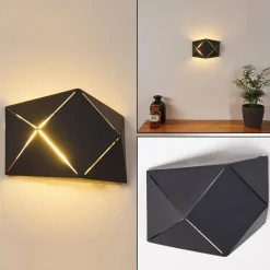 hofstein Applique murale Shouver LED Noir, 1 lumière