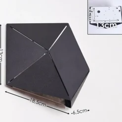 hofstein Applique murale Shouver LED Noir, 1 lumière