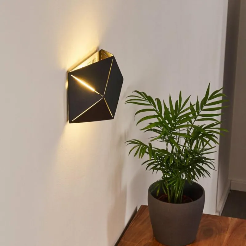 hofstein Applique murale Shouver LED Noir, 1 lumière