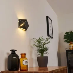 hofstein Applique murale Shouver LED Noir, 1 lumière