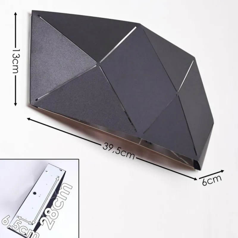 hofstein Applique murale Shouver LED Noir, 1 lumière* Appliques