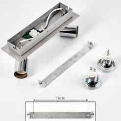 hofstein Applique murale Sibarco LED Chrome, 2 lumières