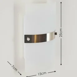 hofstein Applique murale Sibo Acier inoxydable, 2 lumières