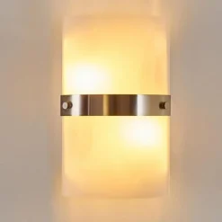 hofstein Applique murale Sibo Acier inoxydable, 2 lumières