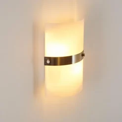 hofstein Applique murale Sibo Acier inoxydable, 2 lumières