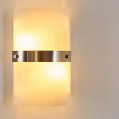 hofstein Applique murale Sibo Acier inoxydable, 2 lumières