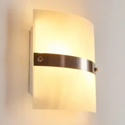 hofstein Applique murale Sibo Acier inoxydable, 2 lumières