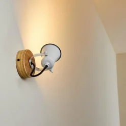 Lampes Vintages & Rétros-hofstein Applique murale Skodsbol Brun, Blanc, 1 lumière