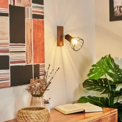 Luminaires Scandinaves-hofstein Applique murale Sognefest Brun, Chrome, 1 lumière