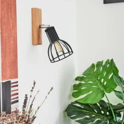 Luminaires Scandinaves-hofstein Applique murale Sognefest Brun, Chrome, 1 lumière