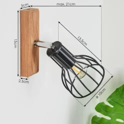 Luminaires Scandinaves-hofstein Applique murale Sognefest Brun, Chrome, 1 lumière