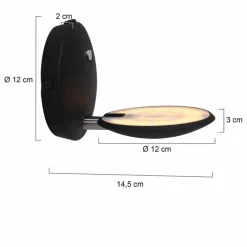 Luminaires Steinhauer Applique murale Steinhauer Zenith LED Noir, 1 lumière* Appliques