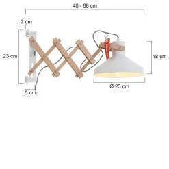 Luminaires Scandinaves-Luminaires Steinhauer Applique murale Steinhauer Woody Bois clair, Blanc, 1 lumière