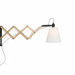 Lampes En Tissu-Luminaires Steinhauer Applique murale Steinhauer Mexlite Liv Beige, Bois clair, Noir, 1 lumière