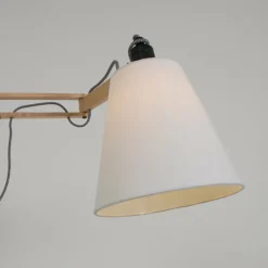 Lampes En Tissu-Luminaires Steinhauer Applique murale Steinhauer Mexlite Beige, Bois clair, Noir, 1 lumière
