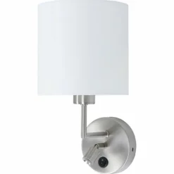 Lampes En Tissu-Luminaires Steinhauer Applique murale Steinhauer Noor Acier inoxydable, 1 lumière