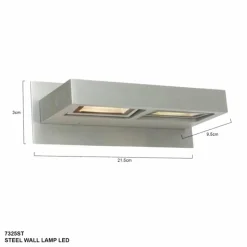 Luminaires Steinhauer Applique murale Steinhauer Spectrum LED Acier brossé, 2 lumières* Éclairage Led