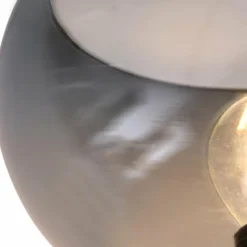 Suspension Verre Fumé-Luminaires Steinhauer Applique murale Steinhauer Anne Fastlåst Noir, 2 lumières