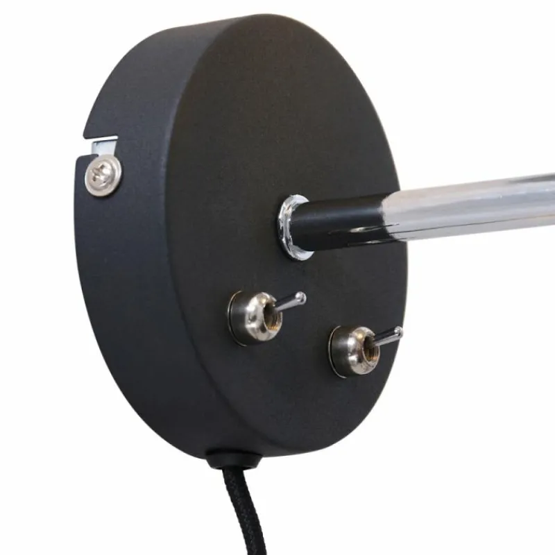 Suspension Verre Fumé-Luminaires Steinhauer Applique murale Steinhauer Anne Fastlåst Noir, 2 lumières