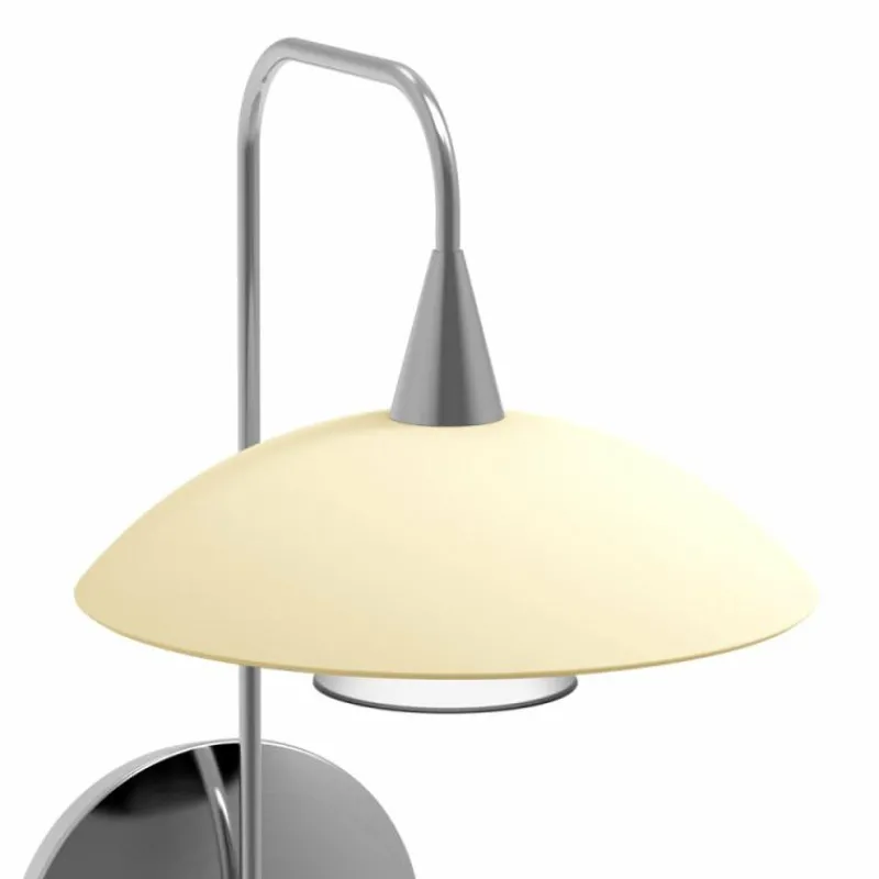 Luminaires Steinhauer Applique murale Steinhauer Tallerken LED Acier inoxydable, Blanc, 1 lumière